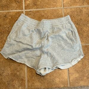 Aerie On My Way Fleece Light Gray Women's Athletic Shorts